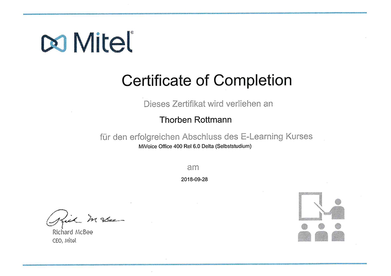 Mitel-Zertifikat-COC-Release-6.0-1